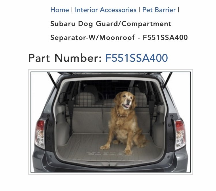 Subaru forester best sale dog guard